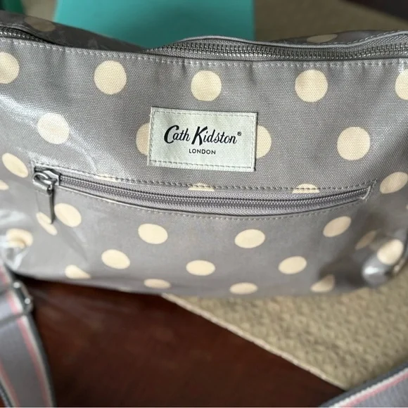 Cath Kidston Button Spot Crossbody Bag Gray Oilcloth - Picture 3 of 11